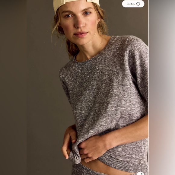 New Free People gray skirt sweater shirt set large $198 boho dress Anthropologie - Picture 4 of 12